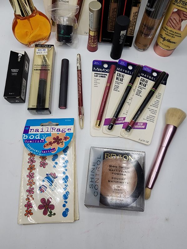 Photo 3 of Miscellaneous Variety Brand Name Cosmetics Including (( Maybelline, Revlon, Mally, Vincent Longo, Ultima II, Loreal, ItStyle, Sally Hanson)) Including Discontinued Makeup Products