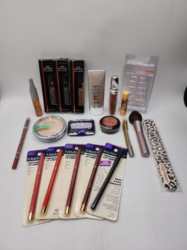 Photo 1 of Miscellaneous Variety Brand Name Cosmetics Including (( CoverGirl, Maybelline, Sally  Hanson, Loreal, Mally, Revlon, Lip Smackers, Naturistic))  Including Discontinued Makeup Products