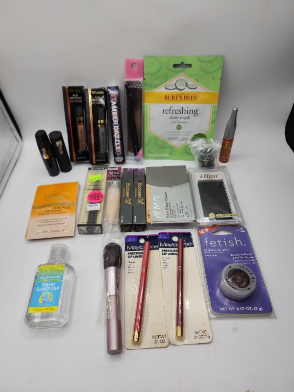 Photo 1 of Miscellaneous Variety Brand Name Cosmetics Including (( Maybelline, Revlon, Amber Dazzzle, Almay, ItStyle, Burts Bees, Vincent Longo, Boobeen, Higu, Mally, Fetish, Loreal)) Including Discontinued Makeup Products