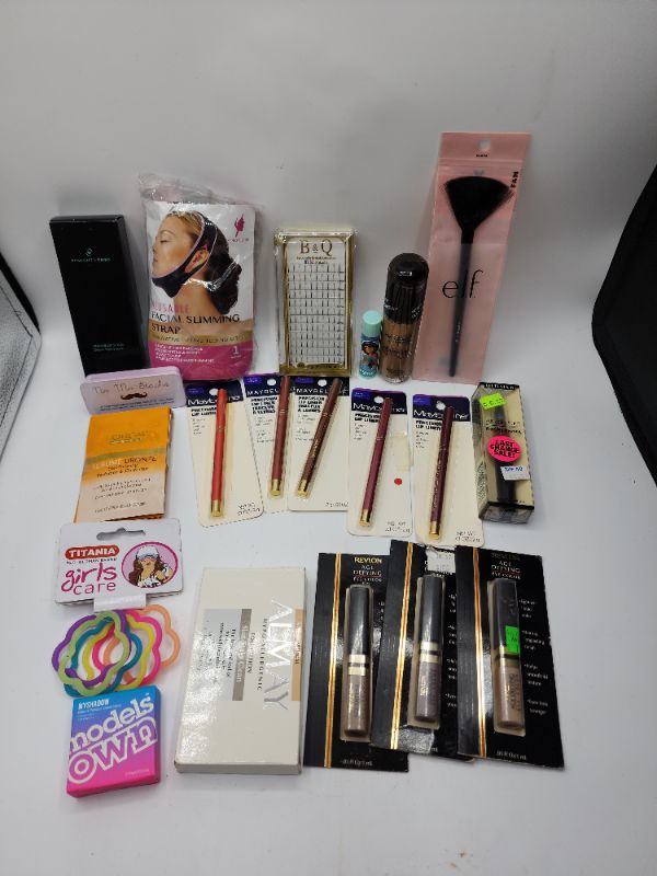 Photo 1 of Miscellaneous Variety Brand Name Cosmetics Including (( Elf, Maybelline, Revlon, Loreal, Models Own, Ultima II, Vincent Longo, Lip Smackers, Almay, Titania)) Including Discontinued Makeup Products