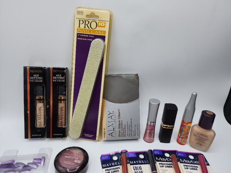 Photo 2 of Miscellaneous Variety Brand Name Cosmetics Including (( Maybelline, Revlon, Pro 10, Loreal, Almay, Vincent Longo, Bubble Yum, Lip Smackers)) Including Discontinued Makeup Products