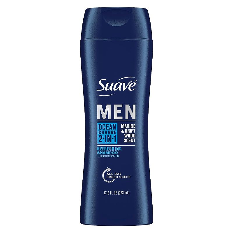 Photo 1 of 2 Pack Suave Men 2 in 1 Shampoo and Conditioner Ocean Charge 12.6 oz 