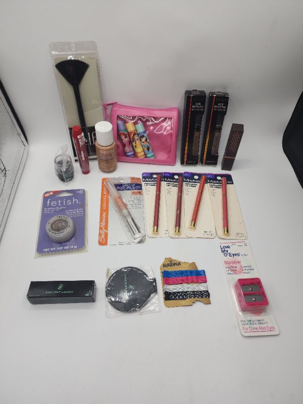 Photo 1 of Miscellaneous Variety Brand Name Cosmetics Including ((Revlon, Maybelline, Sally Hansen, Fetish, Vincent Longo, Love My Eyes, Almay, Lip Smackers))  Including Discontinued Makeup Products