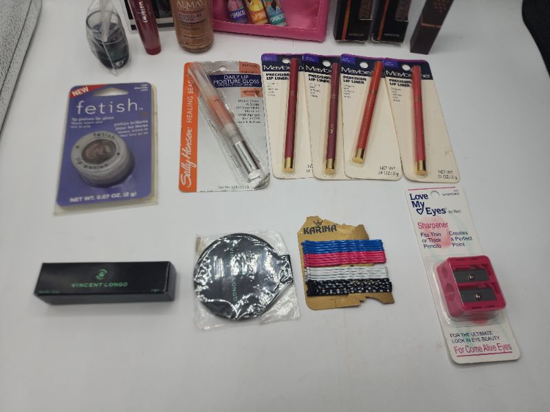 Photo 3 of Miscellaneous Variety Brand Name Cosmetics Including ((Revlon, Maybelline, Sally Hansen, Fetish, Vincent Longo, Love My Eyes, Almay, Lip Smackers))  Including Discontinued Makeup Products