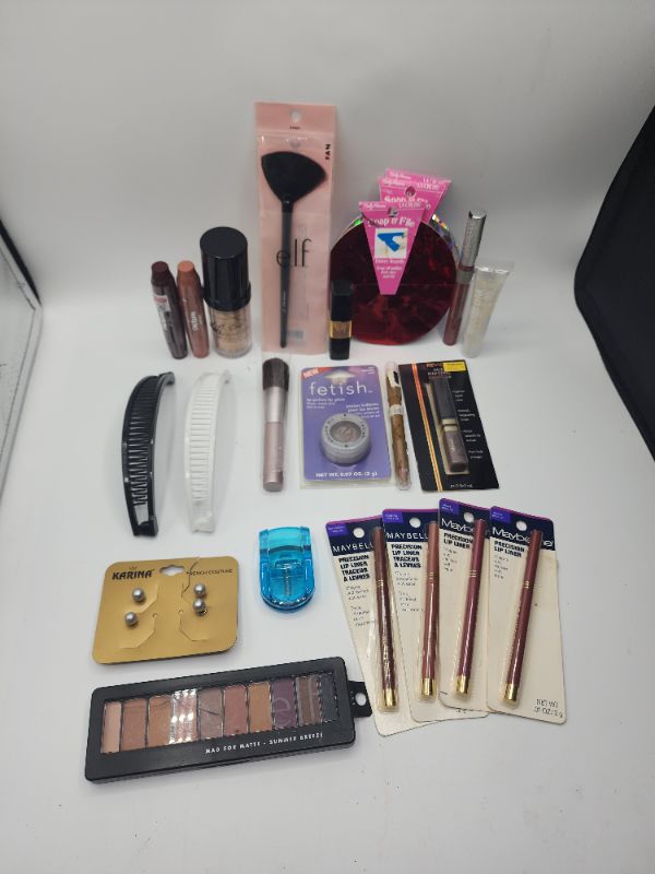 Photo 1 of Miscellaneous Variety Brand Name Cosmetics Including ((Elf, Sally Hansen, Blossom, Maybelline, Trim, LA Color))  Including Discontinued Makeup Products