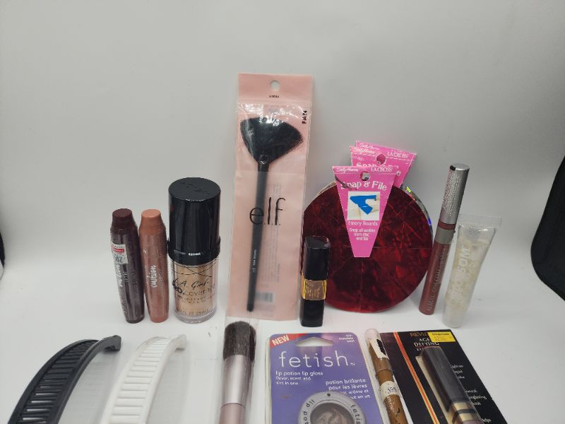 Photo 2 of Miscellaneous Variety Brand Name Cosmetics Including ((Elf, Sally Hansen, Blossom, Maybelline, Trim, LA Color))  Including Discontinued Makeup Products