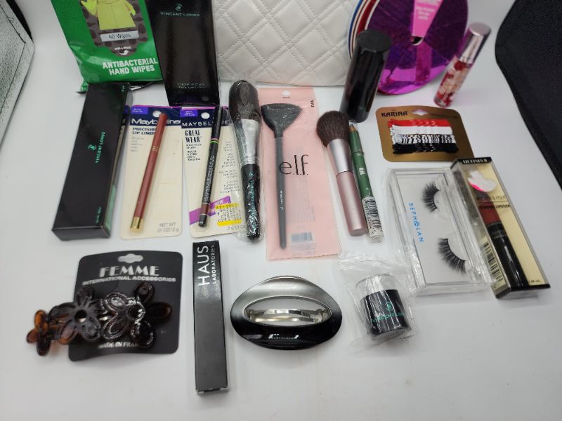 Photo 4 of Miscellaneous Variety Brand Name Cosmetics Including (( Elf, Maybelline, Haus, Mally, Vincent Longo, Ultima II, Sally Hansen, Blossom))  Including Discontinued Makeup Products