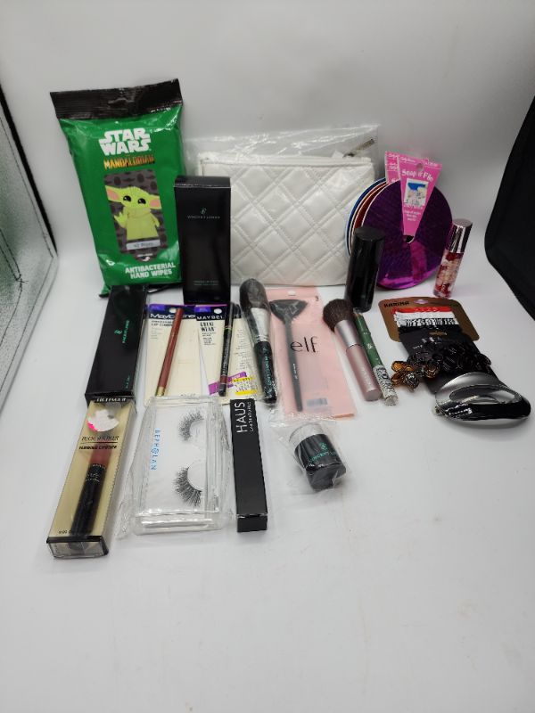 Photo 1 of Miscellaneous Variety Brand Name Cosmetics Including (( Elf, Maybelline, Haus, Mally, Vincent Longo, Ultima II, Sally Hansen, Blossom))  Including Discontinued Makeup Products