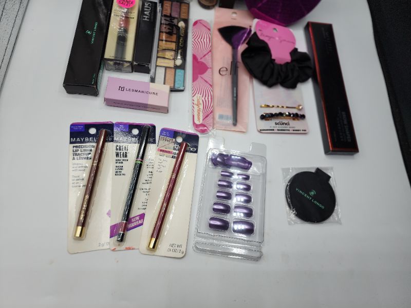 Photo 3 of Miscellaneous Variety Brand Name Cosmetics Including (( Elf, Maybelline, Haus, Vincent Longo, Ultima II, Sally Hansen, Lesmanicure, LA Color))  Including Discontinued Makeup Products