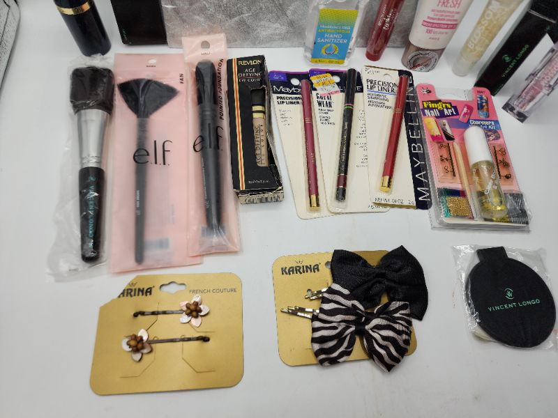Photo 3 of Miscellaneous Variety Brand Name Cosmetics Including (( Elf, Maybelline, Vincent Longo, Revlon, Sally Hansen, Blossom))  Including Discontinued Makeup Products