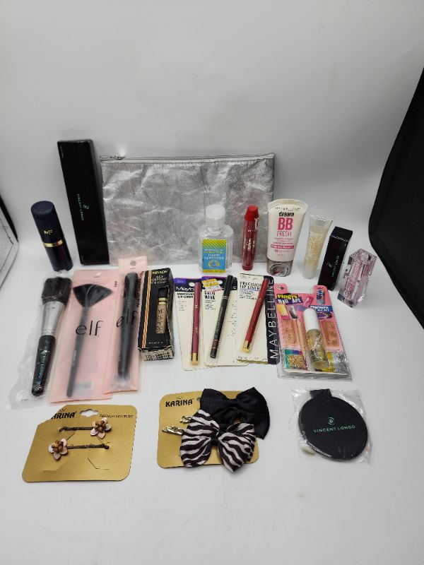 Photo 1 of Miscellaneous Variety Brand Name Cosmetics Including (( Elf, Maybelline, Vincent Longo, Revlon, Sally Hansen, Blossom))  Including Discontinued Makeup Products