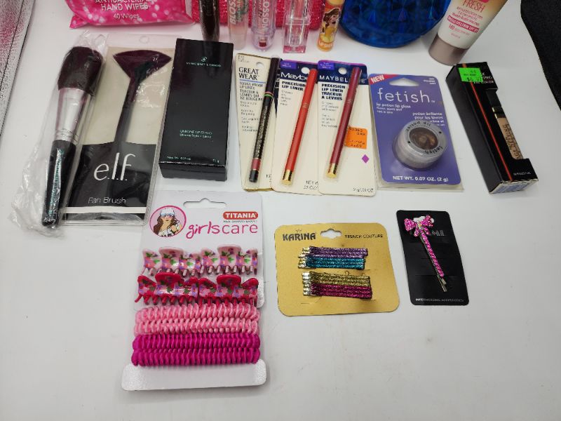 Photo 3 of Miscellaneous Variety Brand Name Cosmetics Including (( Elf, Maybelline, Haus, Mally, Vincent Longo, Ultima II, Sally Hansen, Blossom))  Including Discontinued Makeup Products