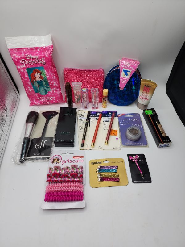 Photo 1 of Miscellaneous Variety Brand Name Cosmetics Including (( Elf, Maybelline, Haus, Mally, Vincent Longo, Ultima II, Sally Hansen, Blossom))  Including Discontinued Makeup Products