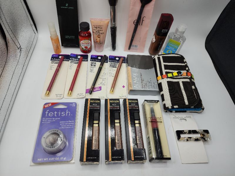 Photo 3 of Miscellaneous Variety Brand Name Cosmetics Including (( Elf, Maybelline, Vincent Longo, Ultima II, Sally Hansen, Fetish, Almay))  Including Discontinued Makeup Products