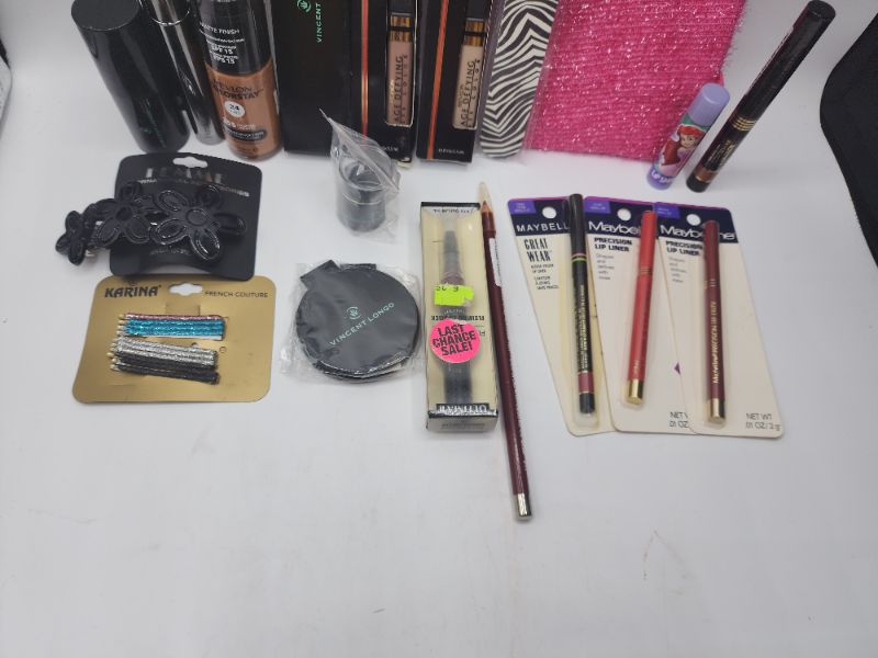 Photo 3 of Miscellaneous Variety Brand Name Cosmetics Including (( Elf, Maybelline, Lip Smackers, Revlon, Vincent Longo, Sally Hansen))  Including Discontinued Makeup Products