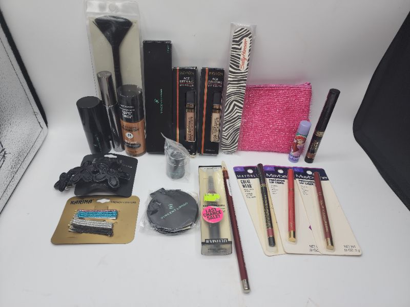 Photo 1 of Miscellaneous Variety Brand Name Cosmetics Including (( Elf, Maybelline, Lip Smackers, Revlon, Vincent Longo, Sally Hansen))  Including Discontinued Makeup Products