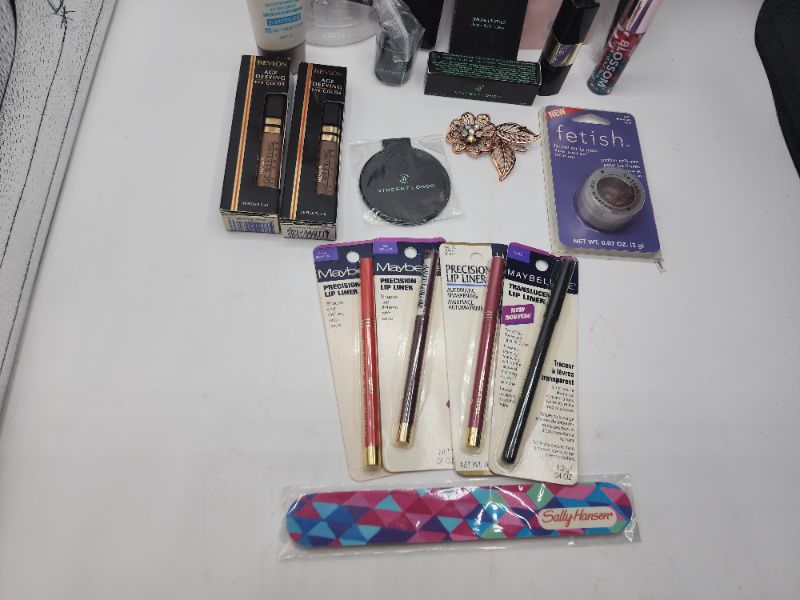 Photo 3 of Miscellaneous Variety Brand Name Cosmetics Including (( Elf, Maybelline, Fetish, Vincent Longo, Revlon, Blossom))  Including Discontinued Makeup Products