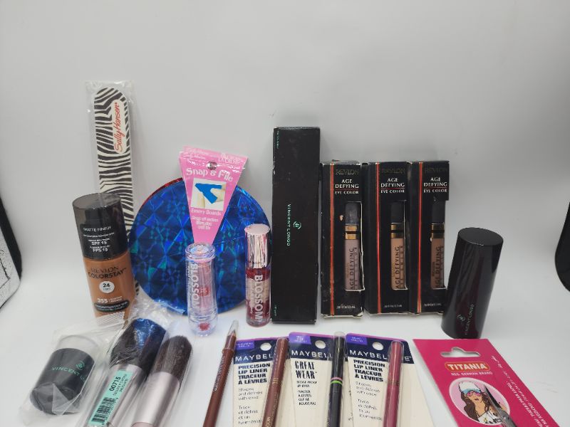 Photo 2 of Miscellaneous Variety Brand Name Cosmetics Including ((Maybelline, Vincent Longo, Revlon, Sally Hansen, Blossom, Titania))  Including Discontinued Makeup Products