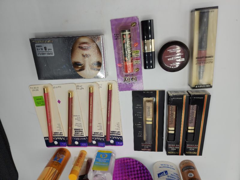 Photo 3 of Miscellaneous Variety Brand Name Cosmetics Including (( Sally Hansen, Maybelline, Revlon, Posh, Almay, Burts Bees, Ultima II, Lip Smackers)) Including Discontinued Makeup Products