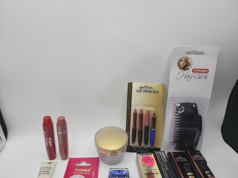 Photo 2 of Miscellaneous Variety Brand Name Cosmetics Including (( Sally Hansen, Ulltima II, Maybelline, Titania, Revlon, Fetish, Elf, Trim , Blossom)) Including Discontinued Makeup Products