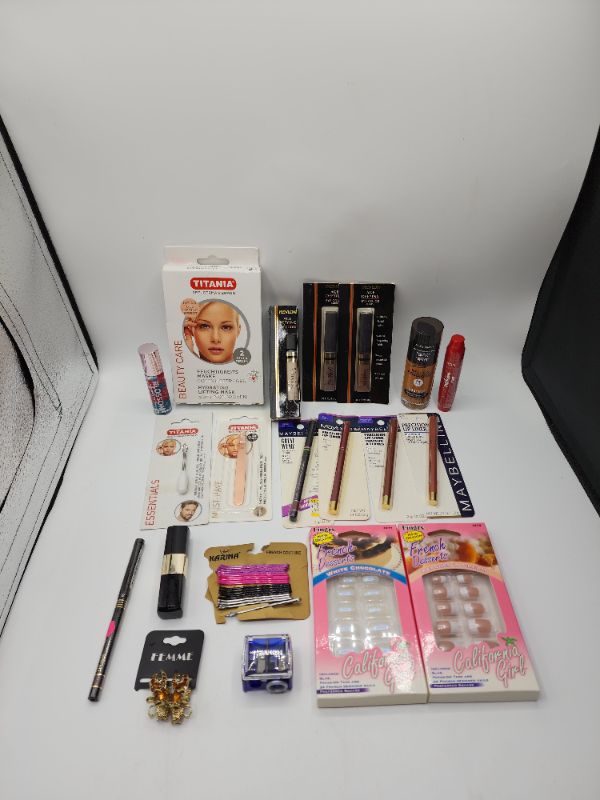 Photo 1 of Miscellaneous Variety Brand Name Cosmetics Including (( Maybelline, Revlon, , Elf, Titania, Blossom)) Including Discontinued Makeup Products