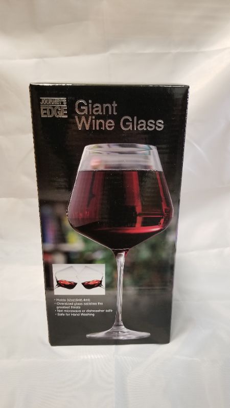 Photo 2 of Journeys Edge Giant Wine Glass 32oz. 