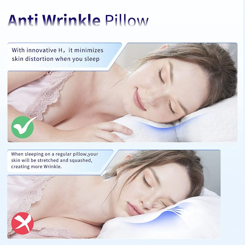 Photo 2 of HooLaxify Anti Wrinkle Pillow, Beauty Pillow, Pillow for Stomach Sleeper, Anti Aging Pillow, Neck Pillows for Pain Relief Sleeping, Anti Wrinkle Pillows for Side Sleepers








