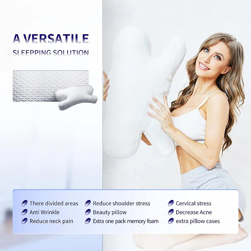Photo 3 of HooLaxify Anti Wrinkle Pillow, Beauty Pillow, Pillow for Stomach Sleeper, Anti Aging Pillow, Neck Pillows for Pain Relief Sleeping, Anti Wrinkle Pillows for Side Sleepers








