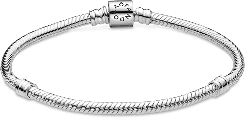 Photo 2 of PANDORA Moments Barrel Clasp Snake Chain Charm Bracelet