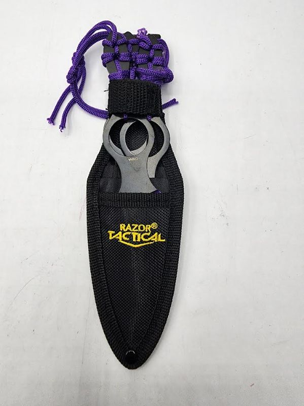 Photo 3 of 3 Set Throwing Knives Purple 