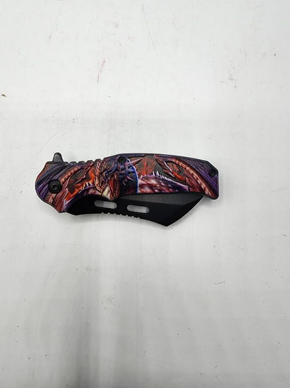 Photo 2 of Red and Blue Dragon Pocket Knife