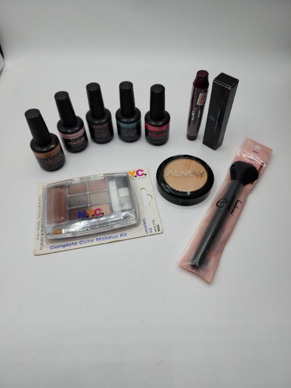 Photo 1 of Miscellaneous Variety Brand Name Cosmetics Including (( NYC,Almay,Elf,Revlon,Vinvcent Longo,Colour Gloss) )Including Discontinued Makeup Products 