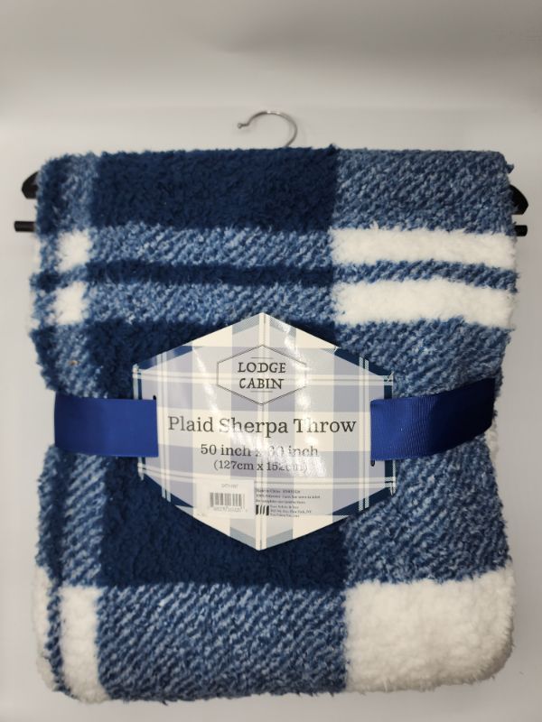 Photo 1 of super Soft Plaid Sherpa Throw Blanket 50"x60" 