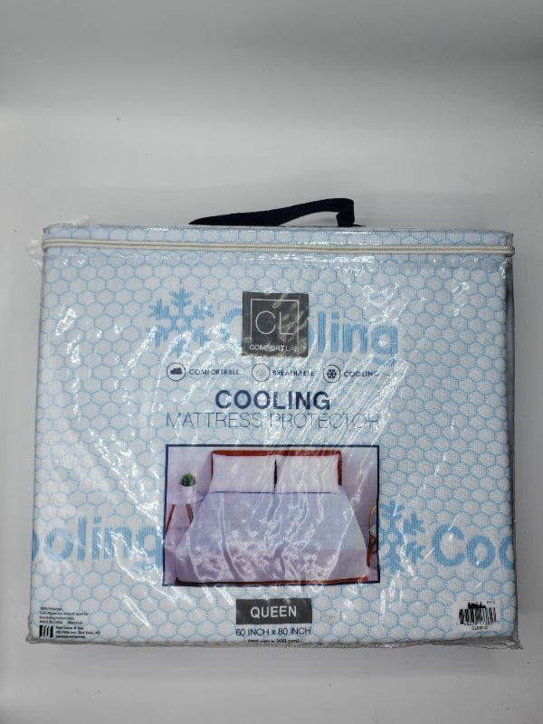 Photo 3 of Comfort Lab ooling Comfort Mattress Protector - Breathable and Noiseless Bed Cover - Fitted and Deep Pockets - Machine Washable - Queen