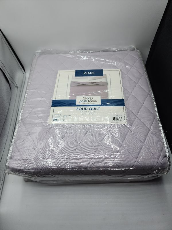 Photo 2 of King Microfiber Solid Quilt Light Weight 102"x86" 