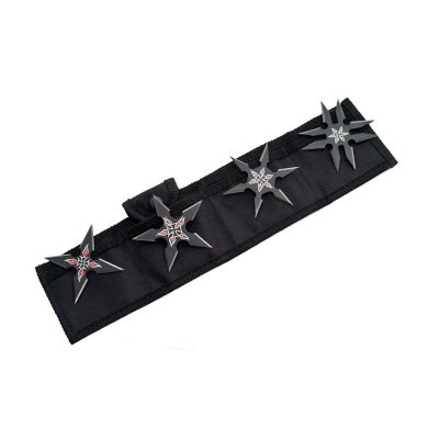 Photo 1 of 2.5" 4 Piece 6 Point Black Throwing Star Set, Color: Black