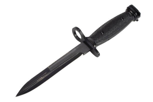 Photo 1 of 14"  M16/M7 Military Knife Silver and Black 