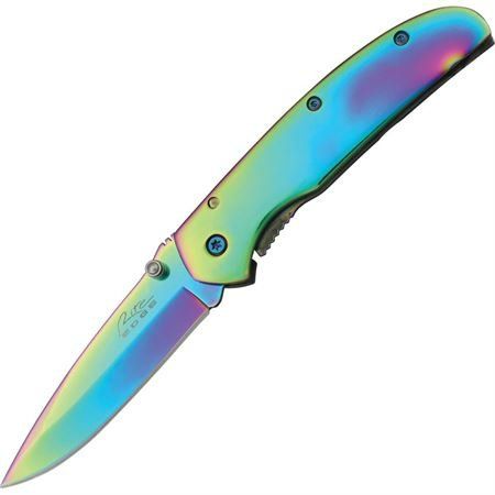 Photo 1 of 4" Rainbow IV Foldable Clip Pocket Knife
