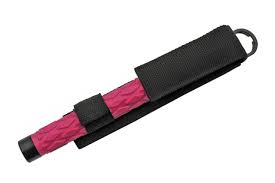 Photo 3 of 21" Pink Expandable Baton Black Shaft