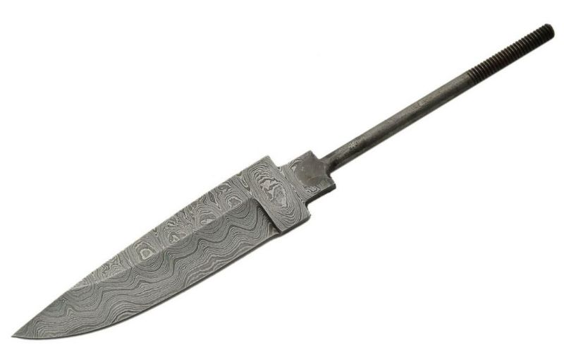 Photo 1 of BLADE BLANK | Knifemaker\ S Damascus Steel 4.5 Stick Tang Hunter Skinner