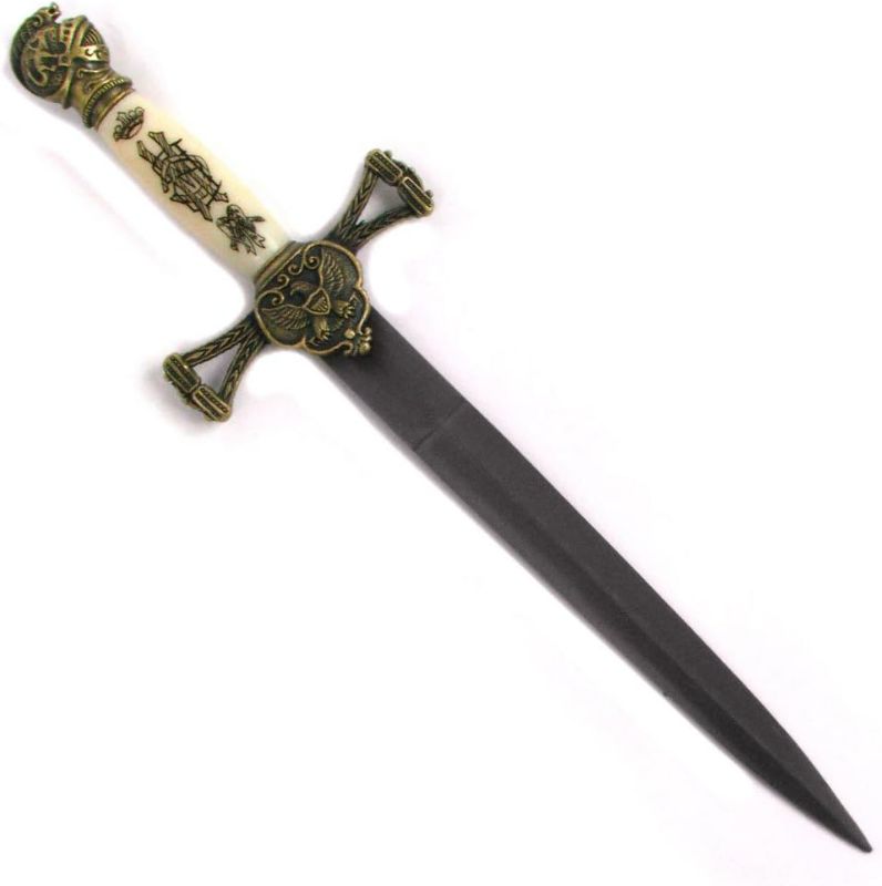 Photo 1 of Whetstone Cutlery Brass Medieval Double Edged Stainless Steel Dagger