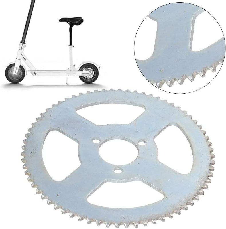 Photo 3 of Keenso Sprocket, Metal 65 Tooth 25H 3 Holes Crankset Gear Plate Universal Electric Scooter Sprocket Accessory E-Bike Conversion Accessories