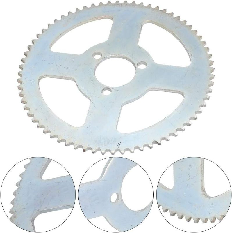 Photo 4 of Keenso Sprocket, Metal 65 Tooth 25H 3 Holes Crankset Gear Plate Universal Electric Scooter Sprocket Accessory E-Bike Conversion Accessories