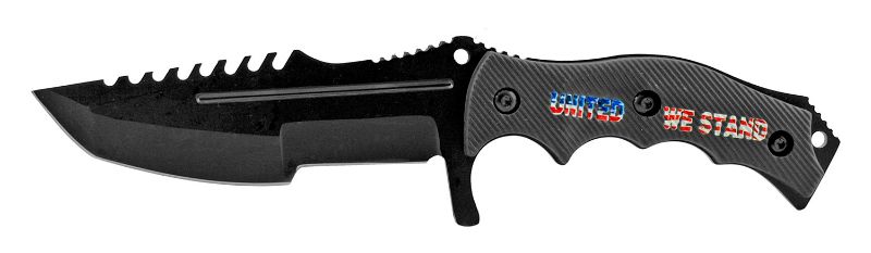 Photo 1 of 8.5" Tactical Combat and Survival Knife with Nylon Carrying Sheath - United We Stand