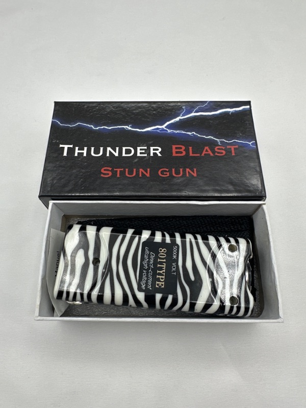 Photo 2 of THUNDER BLAST ZEBRA STUN GUN WITH CARRYING CASE  AND KEYCHAIN HOLDER NEW