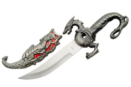 Photo 1 of 10 Red Dragon Fantasy Dagger Knife New 
