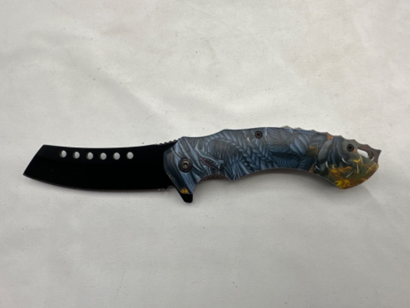 Photo 1 of Blue Dragon Printed Pocket Knife New