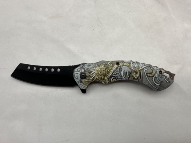 Photo 1 of Dragon Samurai Design Pocket Knife New