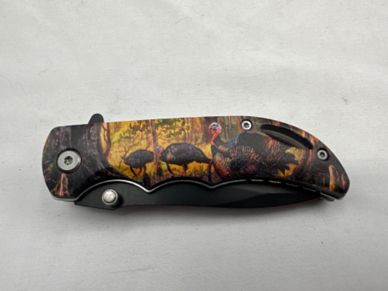 Photo 2 of Turkeys In The Woods Pocket Knife New