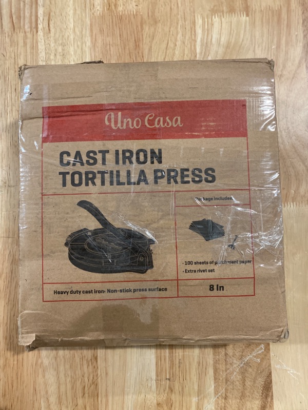 Photo 3 of Uno Casa Cast Iron Tortilla Press 8 Inch - Tortilla Maker Press, Pre-Seasoned Roti Maker 